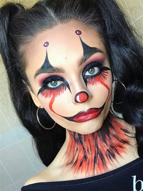 cute but scary clown makeup|easy scary clown makeup ideas.